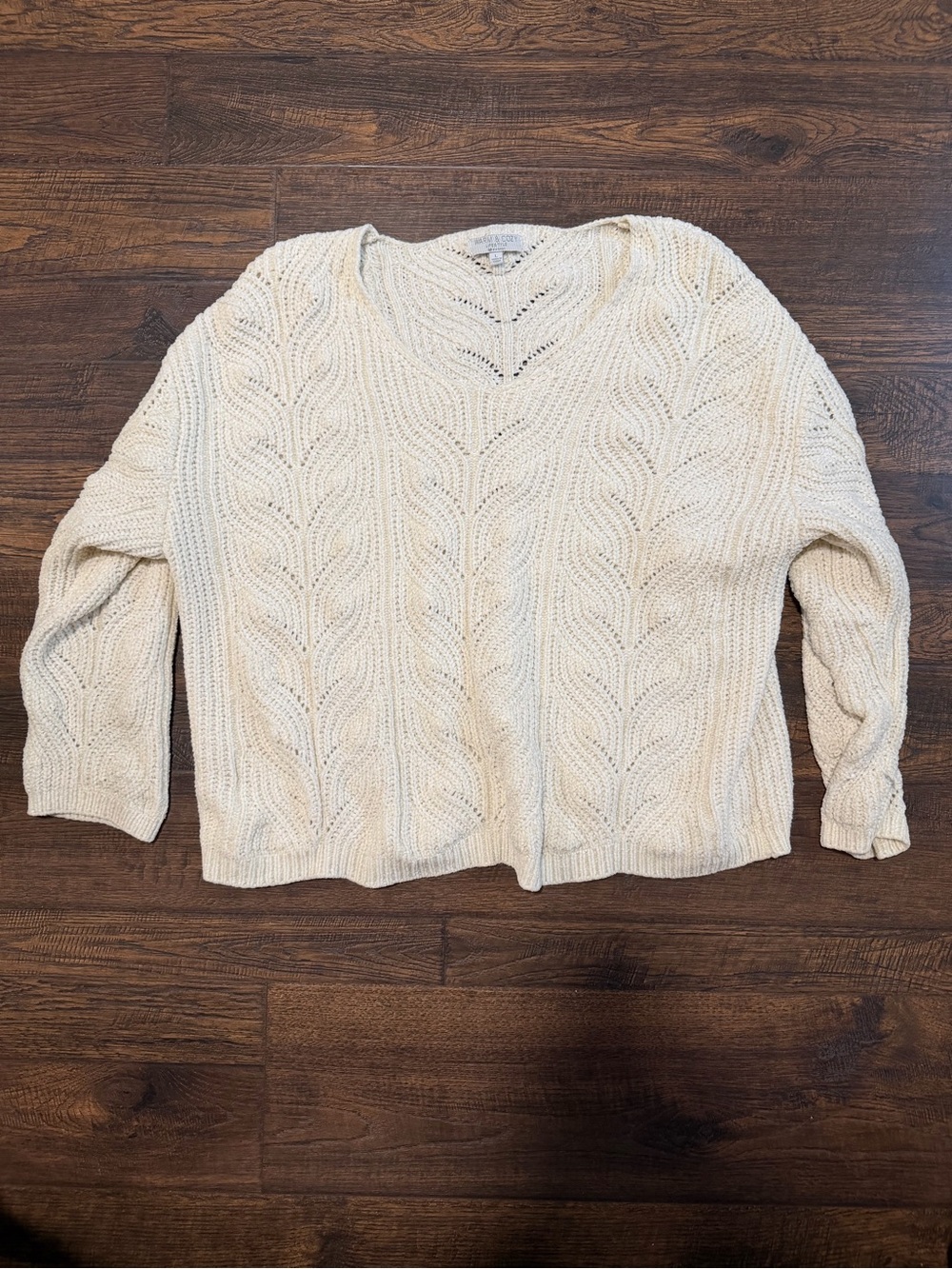 White chunky sweater